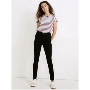 Madewell Pants Womens Size 31 10" High Rise Skinny Black Jeans Casual Denim
